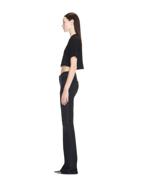 OFF-WHITE Off Stamp Rib Cropped Tee Womens Apparel